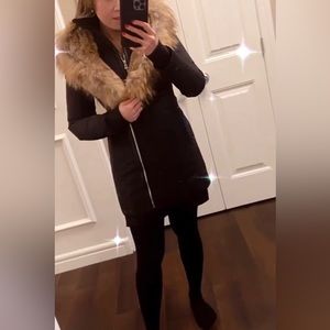 Rudsak "Montreal" Parka Jacket in Black, Size XS